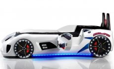 Детская кровать машина MUSVENUS AUDI white 190х90 см
